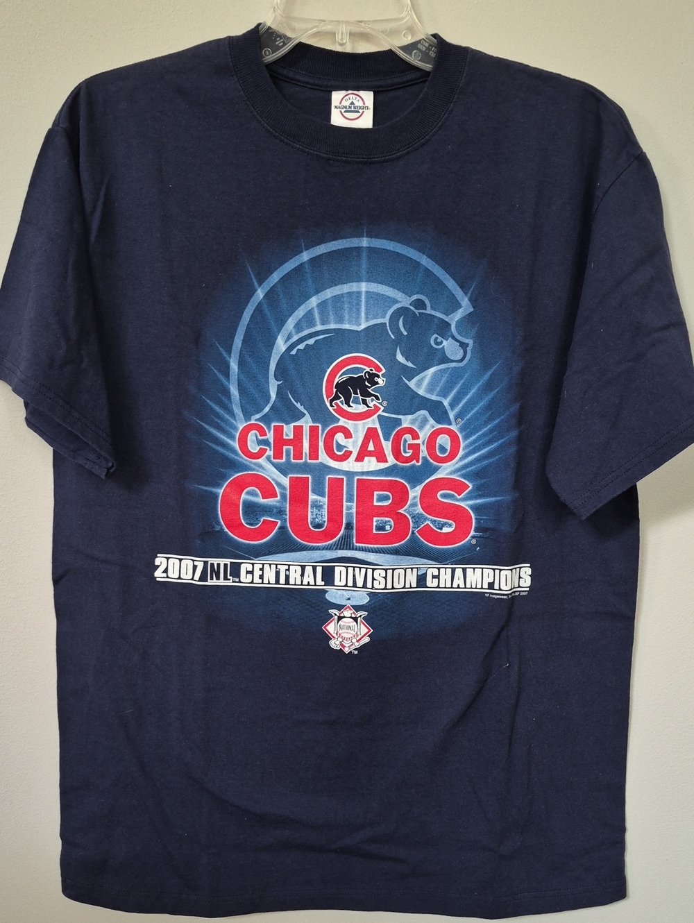Chicago Cubs 2007 NL Central Division Champions Graphic T-Shirt Mens L Vintage